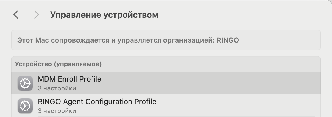Системные настройки → Основные → Управление устройством